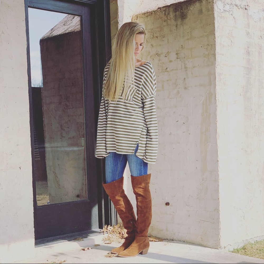 Crisscross Striped Top